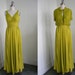 1930's Lime Green Chiffon Dress with Ruched Jacket