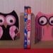 Wooden Owl Bookends-SALE READY TO SHIP
