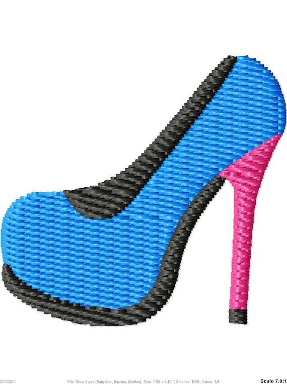 High Heel Shoe 2 Machine Embroidery Design by