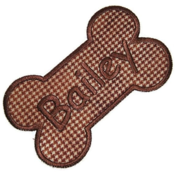 Dog Bone Machine Embroidery Applique Design