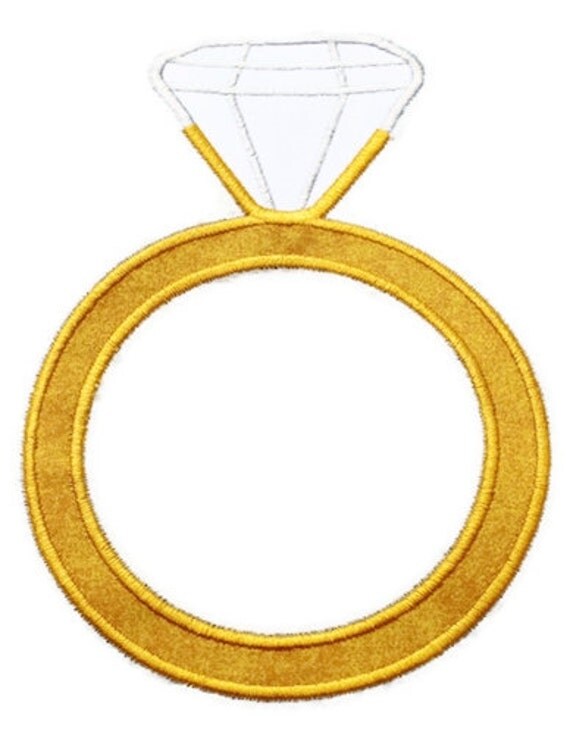 Diamond ring machine embroidery applique design Diamond ring machine embroidery applique design