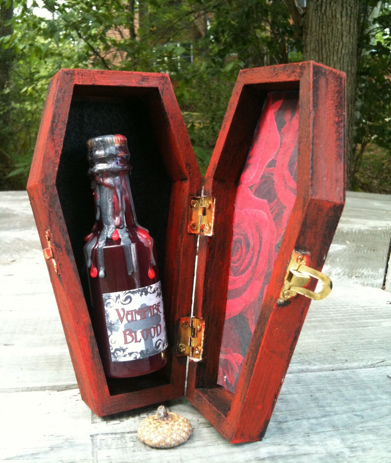 BLOODLETTINGRESERVED for Zombieashtray Vampire Blood Bottle