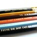 PENCILS (6) your selection of six GRAPHITE HEX pencils w/ a hand-stamped kraft pencil box