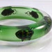 Green lucite w real beetles thick bangle