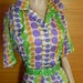 Bold Dots Vintage 50s 60s Colourful Dress L XL PLUS -on sale-