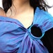 Ultra-Violet Dupioni Silk Pleated baby Ring Sling - Ready to Ship