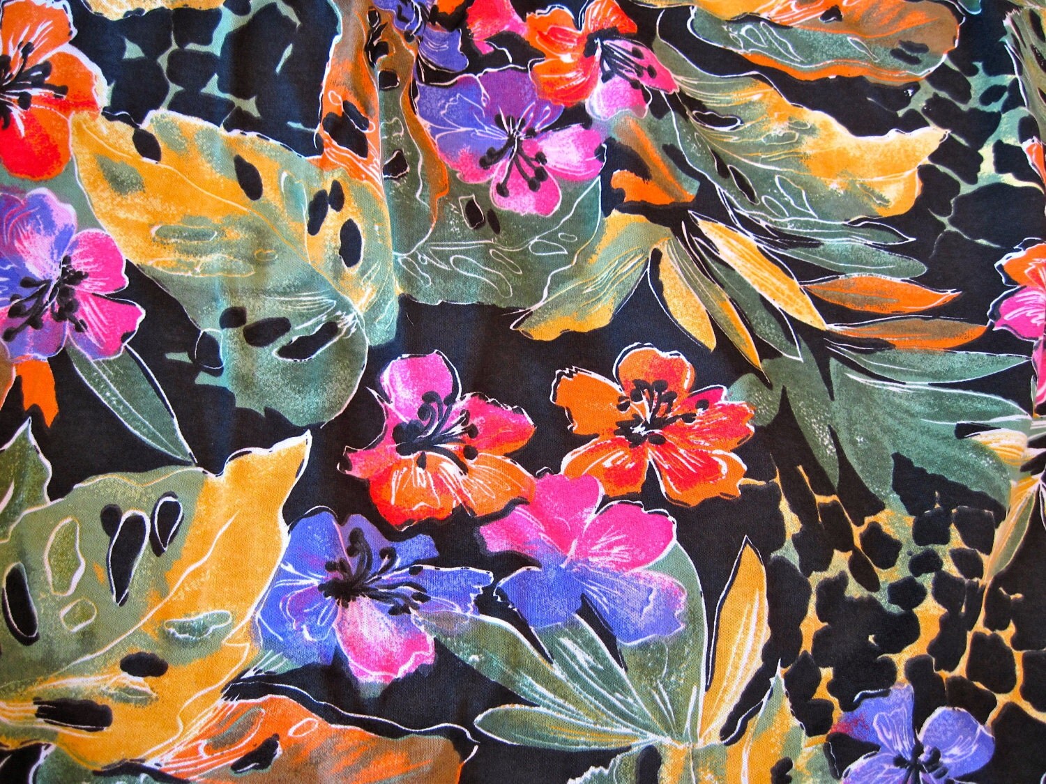 floral print knit fabric