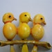 Vintage Brooch Yellow Birds