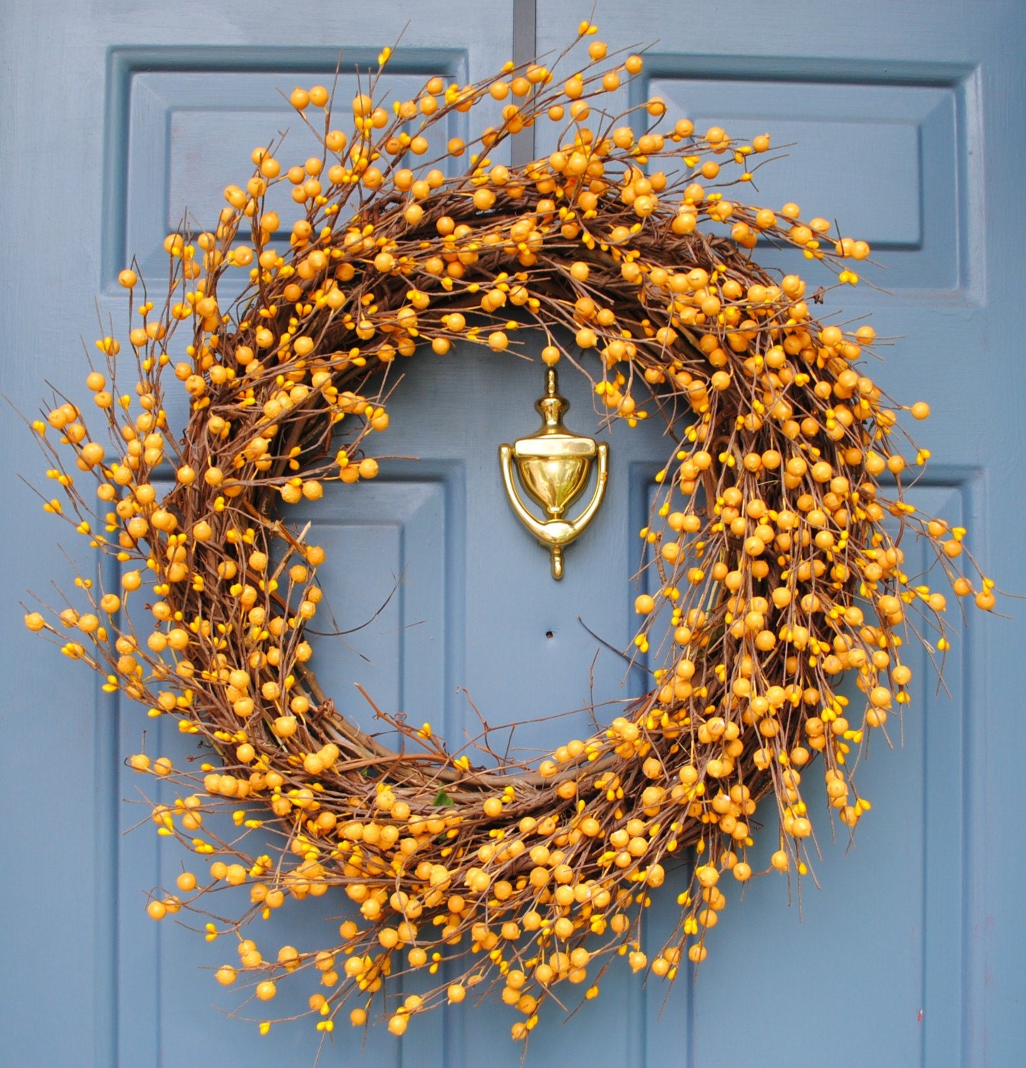 Lemon Yellow Berry Wreath