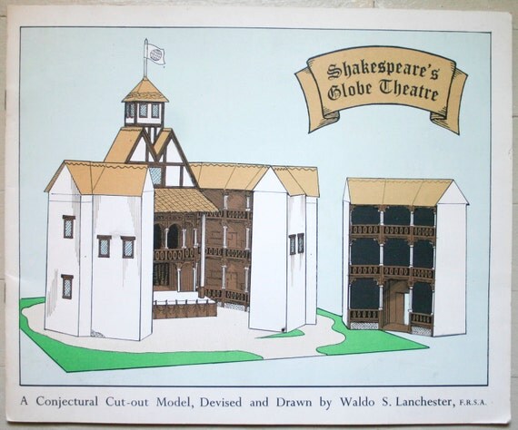 Vintage Paper Globe Theatre Model Souvenir