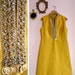 RESERVED for Tatiana Vintage 1960s Yellow Sleeveless Gold Beaded Jingle Coin Dress