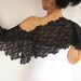Black lace bolero, shoulder wrap, handmade