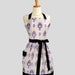 Retro Vintage Bib : Michael Miller Purple Glamour Damask with Black Trim