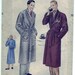 Vintage 1951 Vogue 9753 Sewing Pattern Men's Robe Size Medium