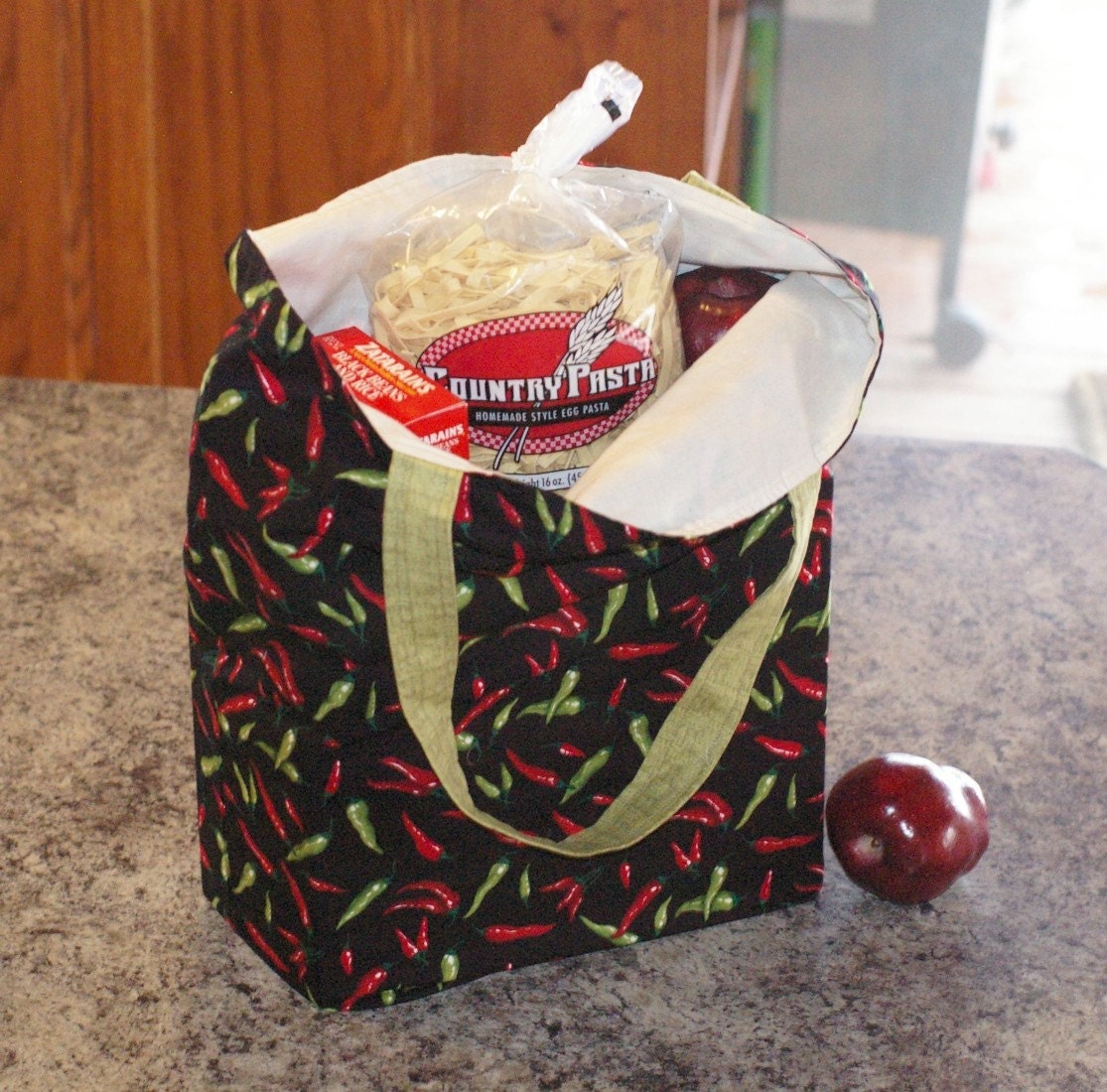 Off to Market Chili Pepper Bag
