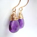Wrapped Amethyst Earrings