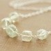 July Sale - Green Amethyst Silver Necklace, February Birthstone, Wire Wrapped Gemstone Necklace, aubepine