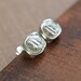 Green Amethyst Post Earrings Wrapped in Sterling Silver, Gemstone Earrings, aubepine