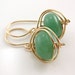 Wrapped Green Aventurine Handmade Earrings in 14k Gold Fill