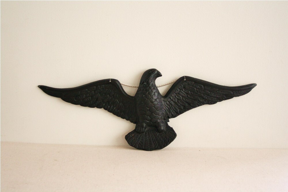 Vintage cast iron wall mounted eagle by mechanicalstag on Etsy