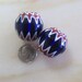 Vintage Large Chevron Trade Beads 24mm (2)