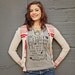 SALE-V-neck- Terms of Endearment- HONEY, Cupcake, Sweetpea organic cotton/boyfriend style Large