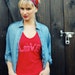 SALE-Red with Pink-all you need is LOVE in womens S.