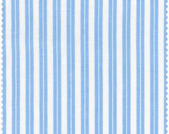 Blue Stripe Print Fabric Baby Basics Collection
