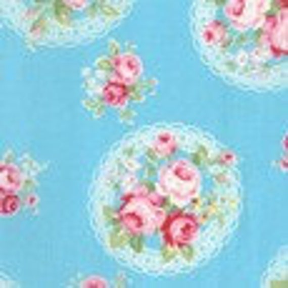 Flower Sugar Fabric by Lecien Pink Roses on by agardenofroses