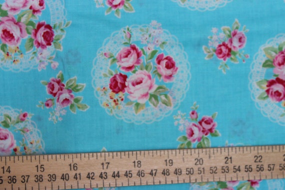 Flower Sugar Fabric by Lecien Pink Roses on by agardenofroses