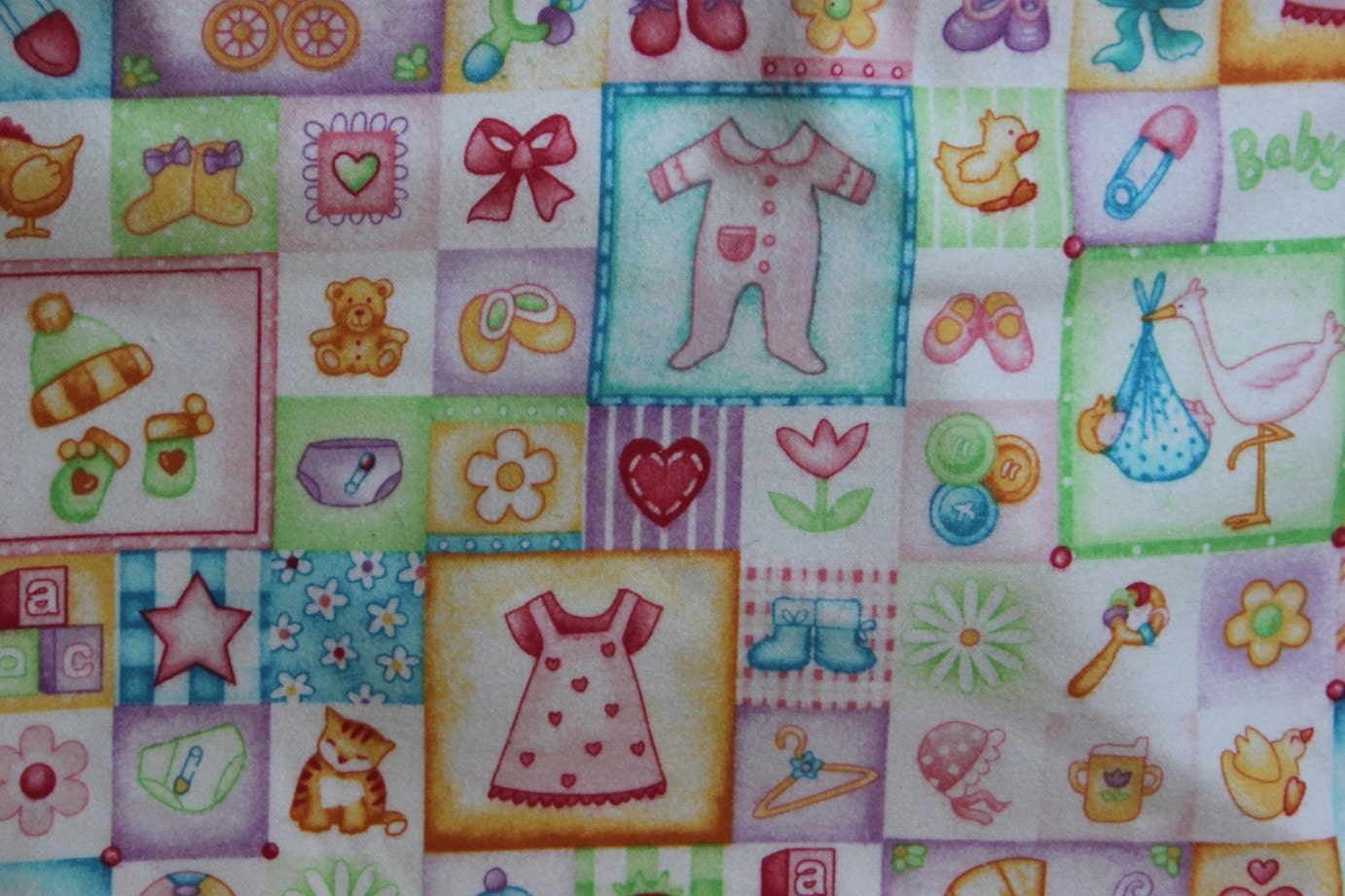 Baby Girl Flannel Fabric by Marcus Fabrics 447127-0026