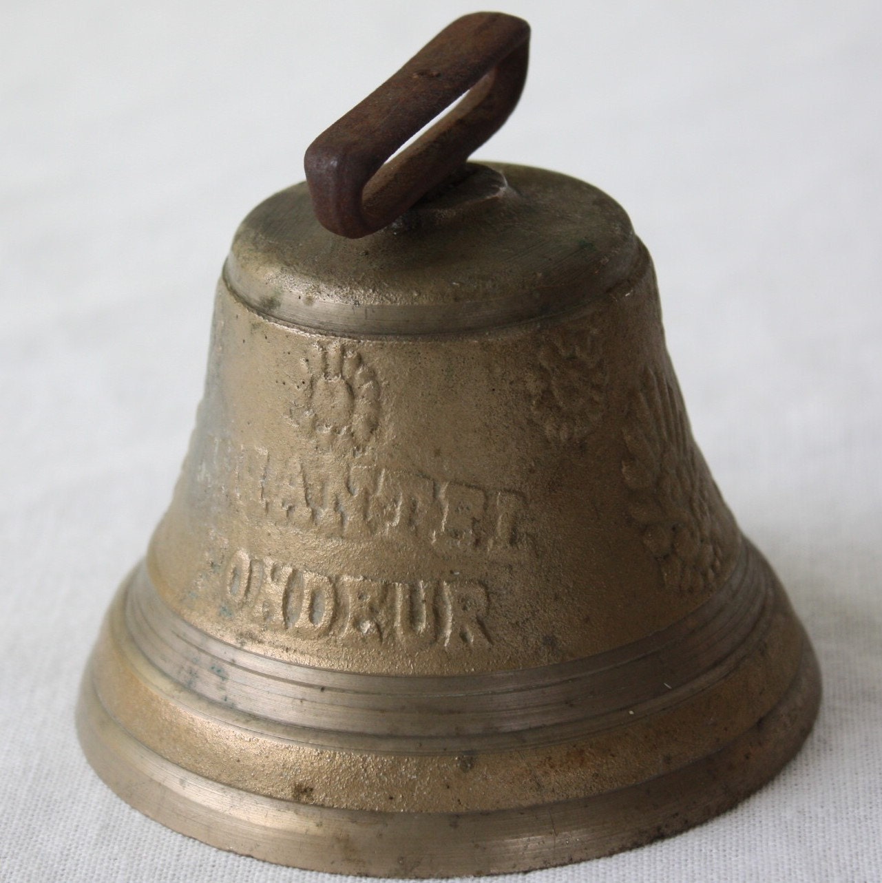 Antique Vintage Brass Bell Swiss Saicnelecier Chiantel