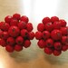 Red Mad Men Laguna Earrings Vintage Glass