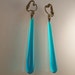 Vintage Bold Aqua Bue Drop Earrings Big