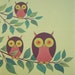 Cute 1970s Owl Note Cards