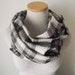 Infinity Scarf Plaid Flannel Cotton Cowl in Cocoa Mint - Unisex