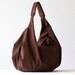 Brown shoulder bag , hobo bag , slouch bag in cotton canvas - Kallia bag