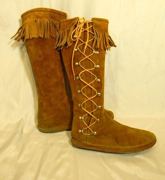 minnetonka knee high moccasins
