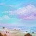 Ocean painting, surreal cloudscape with jewel tone colors LG 16x20