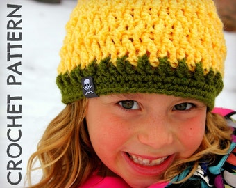 CROCHET HAT PATTERN Kids Twisted Beanie