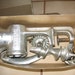 UNIVERSAL food and meat chopper small medium and fine blades hand cranked