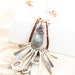 Copper and sterling silver necklace with ray dangles and labradorite on leather