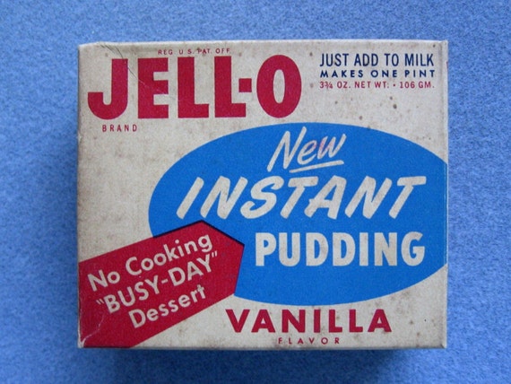 Vintage Jello Jell-O Instant Vanilla Pudding Unopened Box