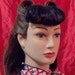Bettie Page Pin up Girl Clip in Bangs - Fringe wig Retro real human hair