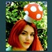 Red and White felted Mushroom Hat