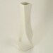 Vintage Handmade Ceramic White Twist Vase Mother of Pearl Modern