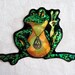 Groovy rare Canadian made psychedelic hologram hippy large peace sign frog