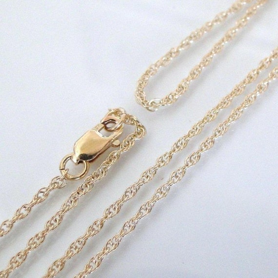 14 Inch 14K Gold Filled 1.3mm Rope Chain Necklace Custom