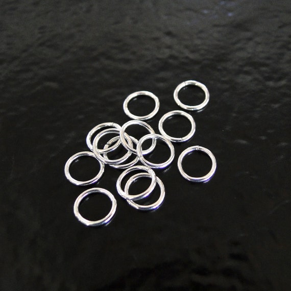 25pcs Sterling Silver 6mm Open Jump Rings 20ga Made in USA