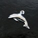 One Sterling Silver Dolphin Charm